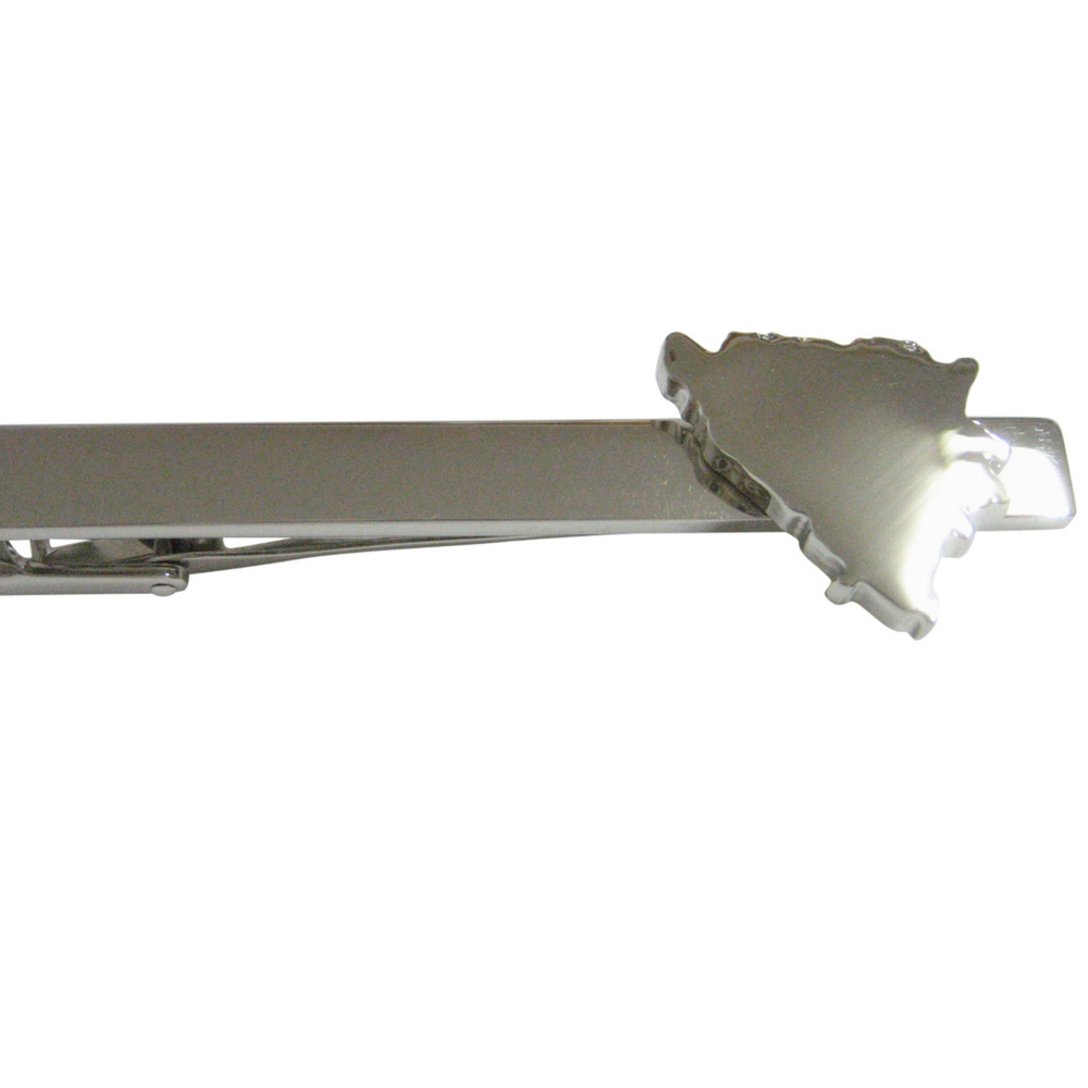 Bosnia Map Shape Pendant Square Tie Clip